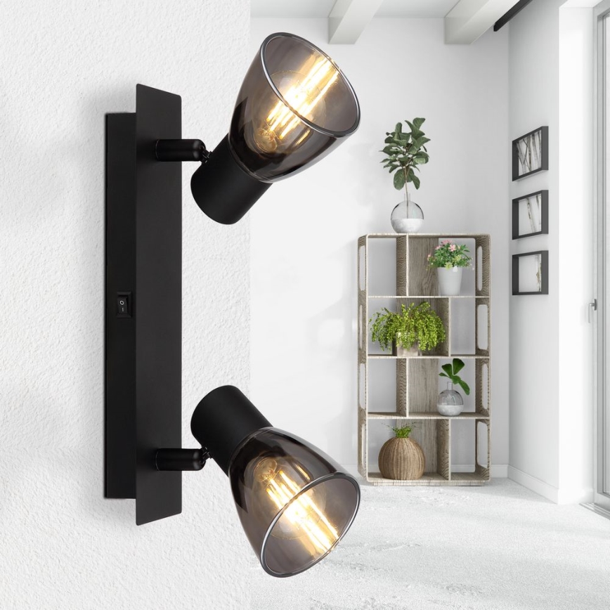 Globo - Fali spotlámpa 2xE14/40W/230V fekete