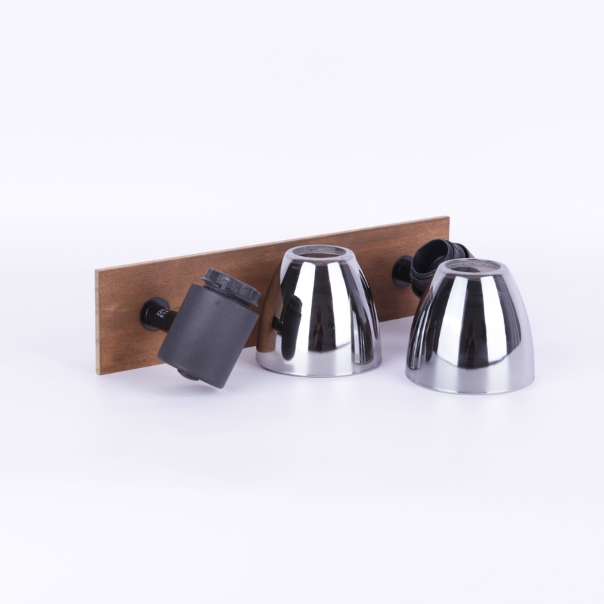 Globo - Fali spotlámpa 2xE14/40W/230V fekete/fa