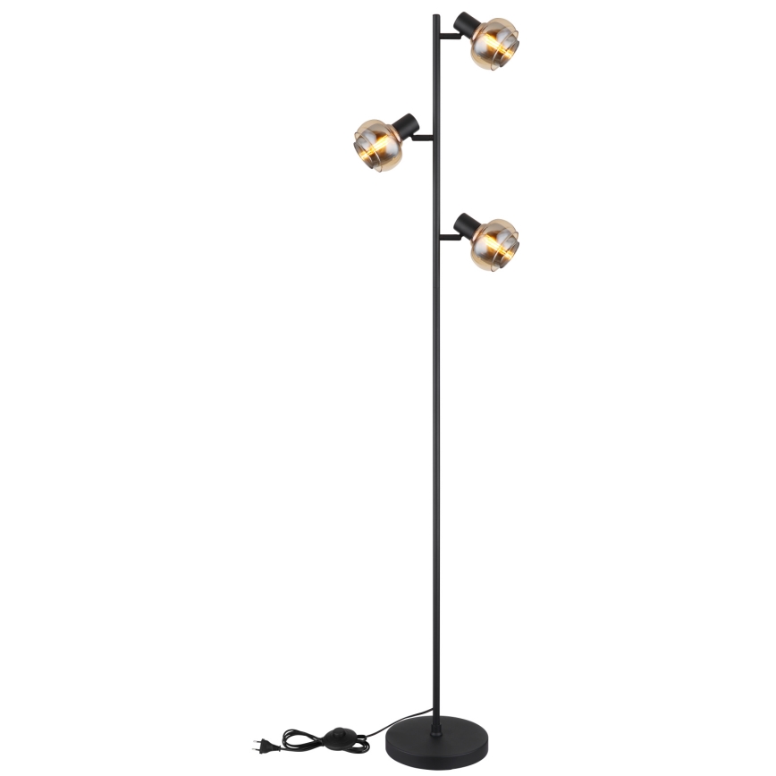 Globo - állólámpa 3xE14/40W/230V fekete