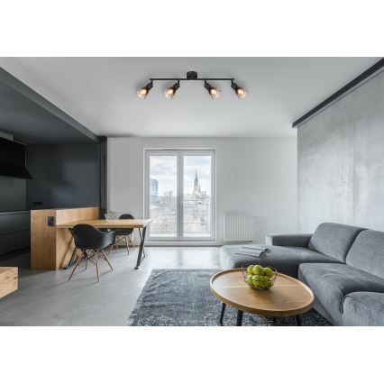 Globo - Spotlámpa 4xE14/25W/230V fekete