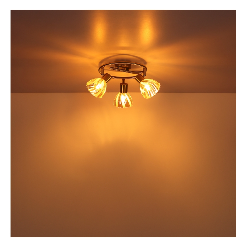 Globo - Spotlámpa 3xE14/40W/230V arany