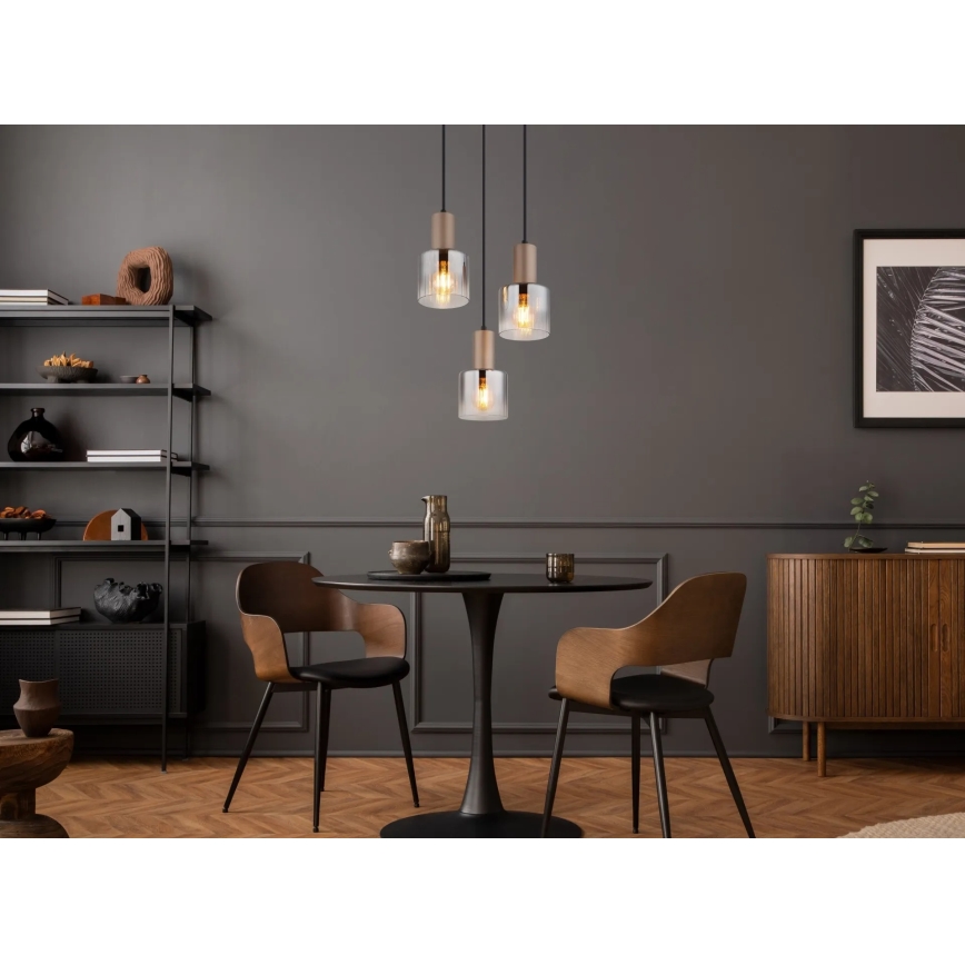 Globo - Kábelre függesztett lámpa 3xE27/40W/230V