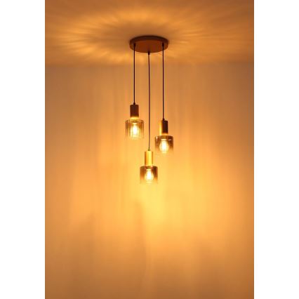 Globo - Kábelre függesztett lámpa 3xE27/40W/230V