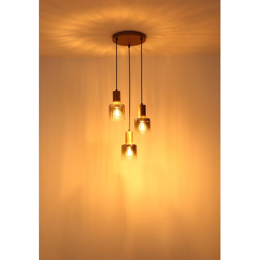 Globo - Kábelre függesztett lámpa 3xE27/40W/230V