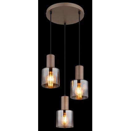 Globo - Kábelre függesztett lámpa 3xE27/40W/230V
