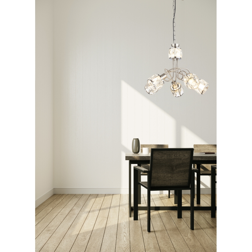 Globo - LED csillár láncon 5xE14/40W/230V + LED/5W