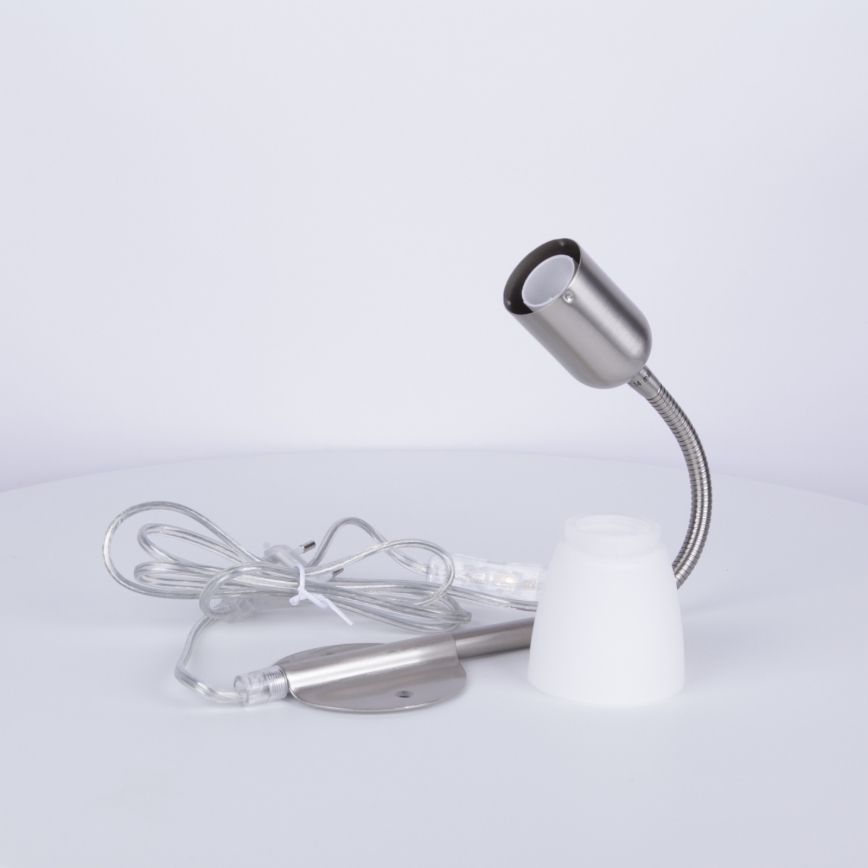 Globo - Rugalmas lámpa 1xE14/40W/230V matt króm