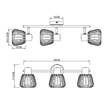 Globo - spotlámpa 3xE27/40W/230V