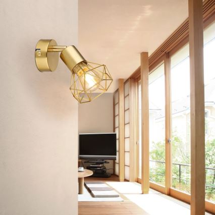 Globo - Fali spotlámpa 1xE14/40W/230V arany