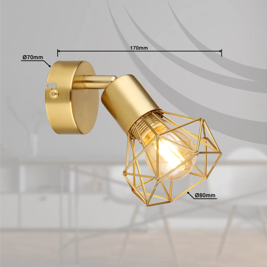 Globo - Fali spotlámpa 1xE14/40W/230V arany