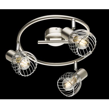 Globo - Spotlámpa 3xE14/40W/230V matt króm