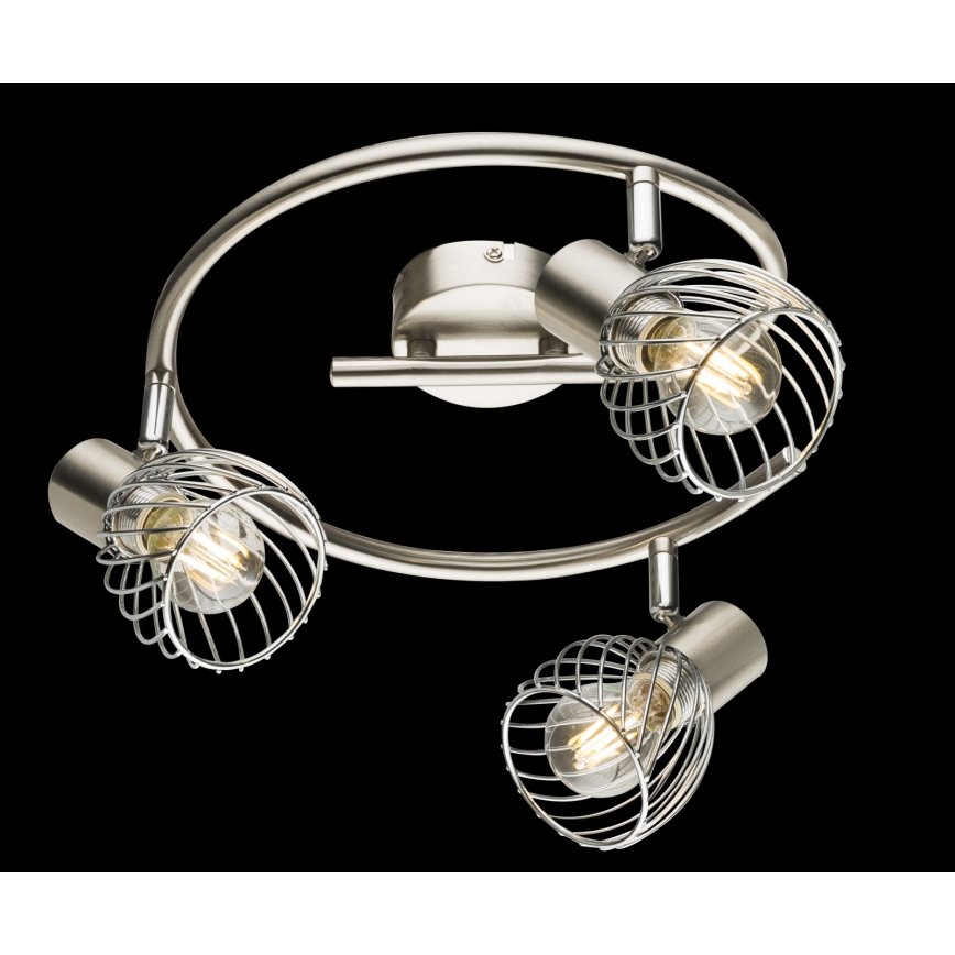 Globo - Spotlámpa 3xE14/40W/230V matt króm