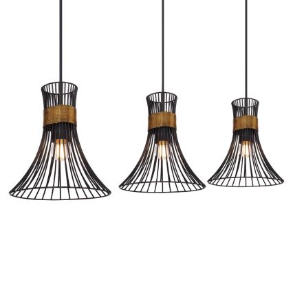 Globo 54814-3H - Csillár zsinóron PURRA 3xE27/60W/230V