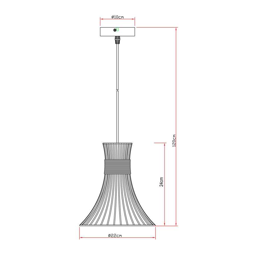 Globo 54814H - Csillár zsinóron PURRA 1xE27/60W/230V
