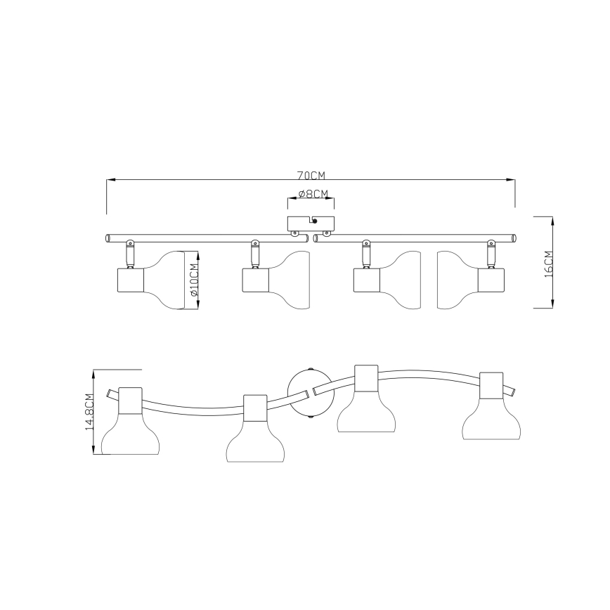Globo - Spotlámpa 4xE14/40W/230V