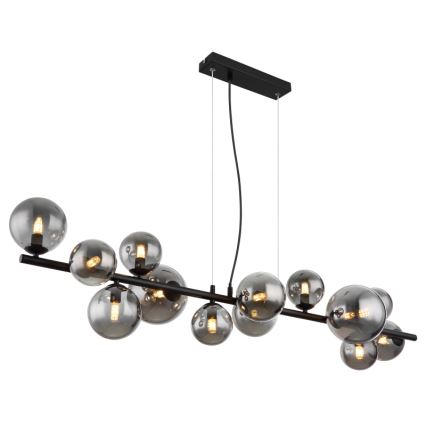 Globo - LED Csillár zsinóron 13xG9/3,5W/230V füstös/fekete
