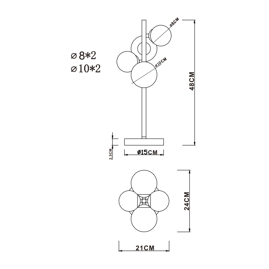 Globo - LED Asztali lámpa 4xG9/3W/230V