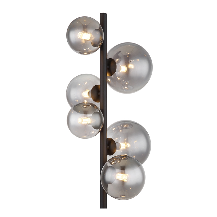 Globo - LED Állólámpa 6xG9/3,5W/230V füstös/fekete