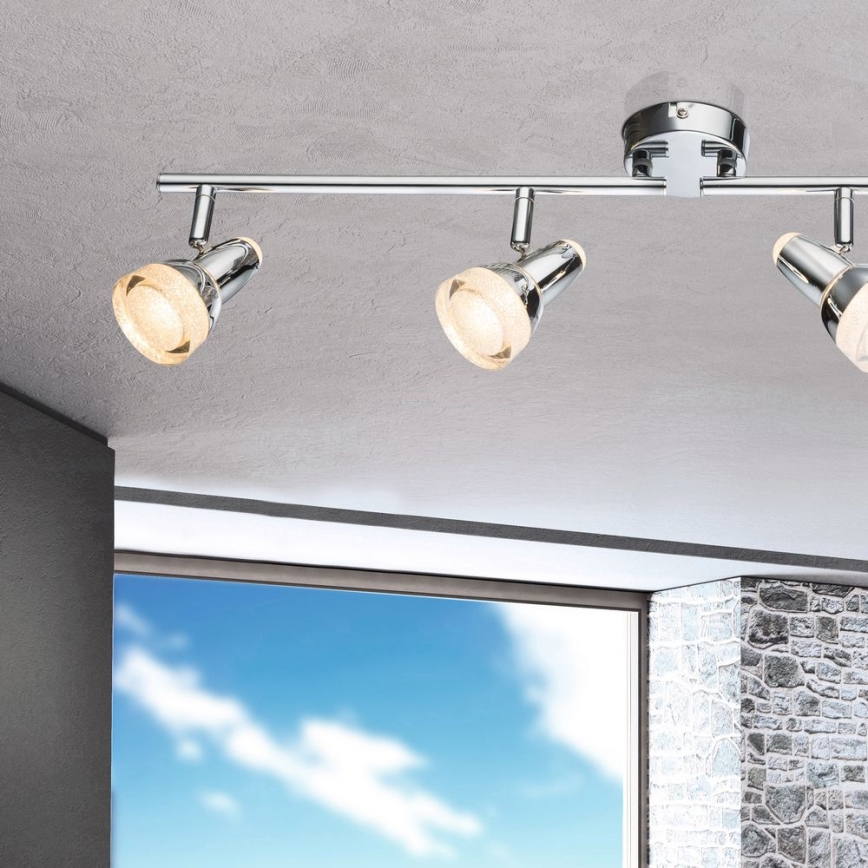 Globo - LED Spotlámpa 4xLED/4W/230V fényes króm