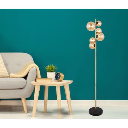 Globo - LED Állólámpa 6xG9/3W/230V sárgaréz