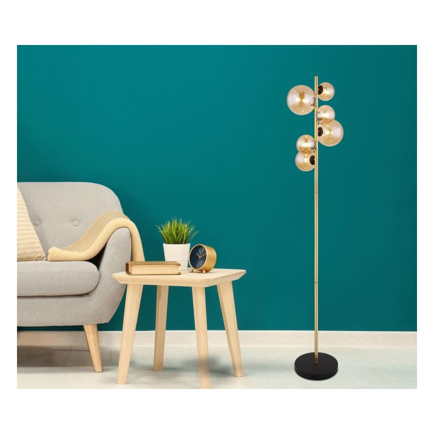 Globo - LED Állólámpa 6xG9/3W/230V sárgaréz