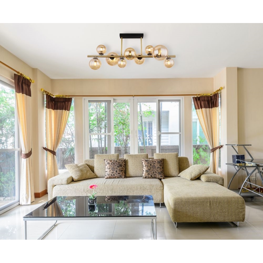 Globo - LED Csillár rúdon 9xG9/3W/230V sárgaréz