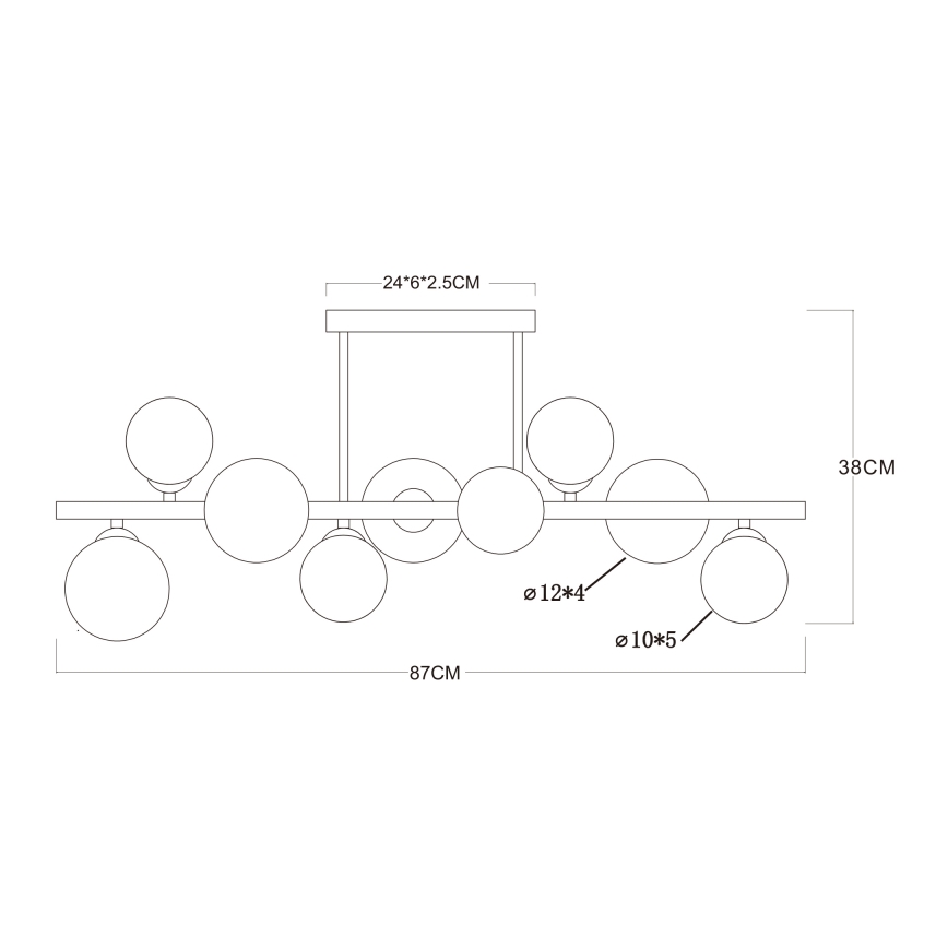 Globo - LED Csillár rúdon 9xG9/3W/230V sárgaréz