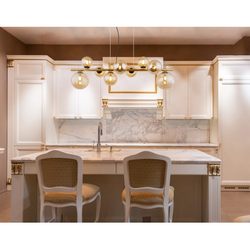 Globo - LED Csillár zsinóron 9xG9/3W/230V sárgaréz