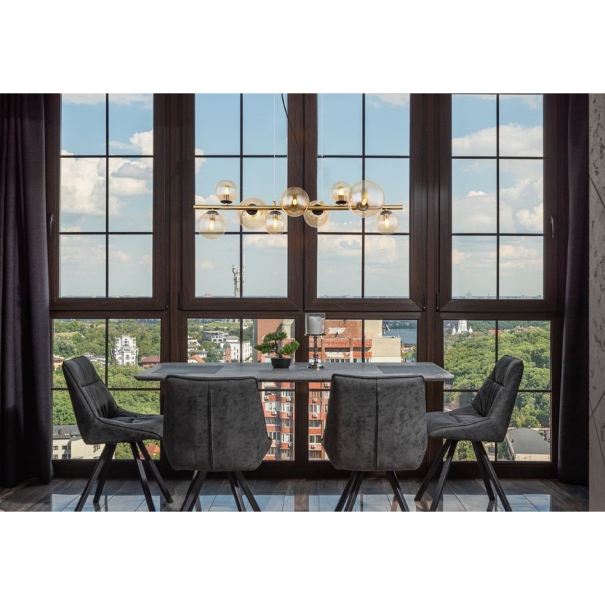 Globo - LED Csillár zsinóron 9xG9/3W/230V sárgaréz