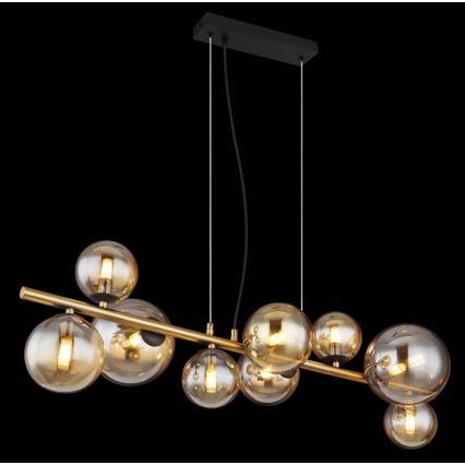 Globo - LED Csillár zsinóron 9xG9/3W/230V sárgaréz