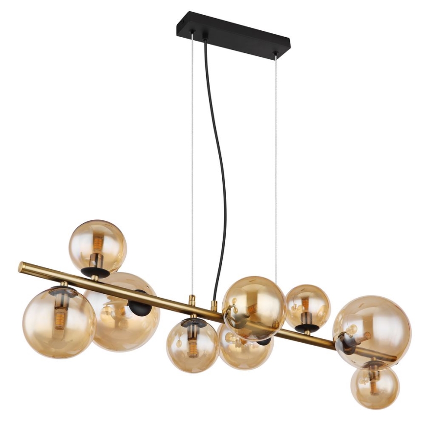 Globo - LED Csillár zsinóron 9xG9/3W/230V sárgaréz