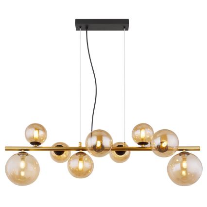 Globo - LED Csillár zsinóron 9xG9/3W/230V sárgaréz