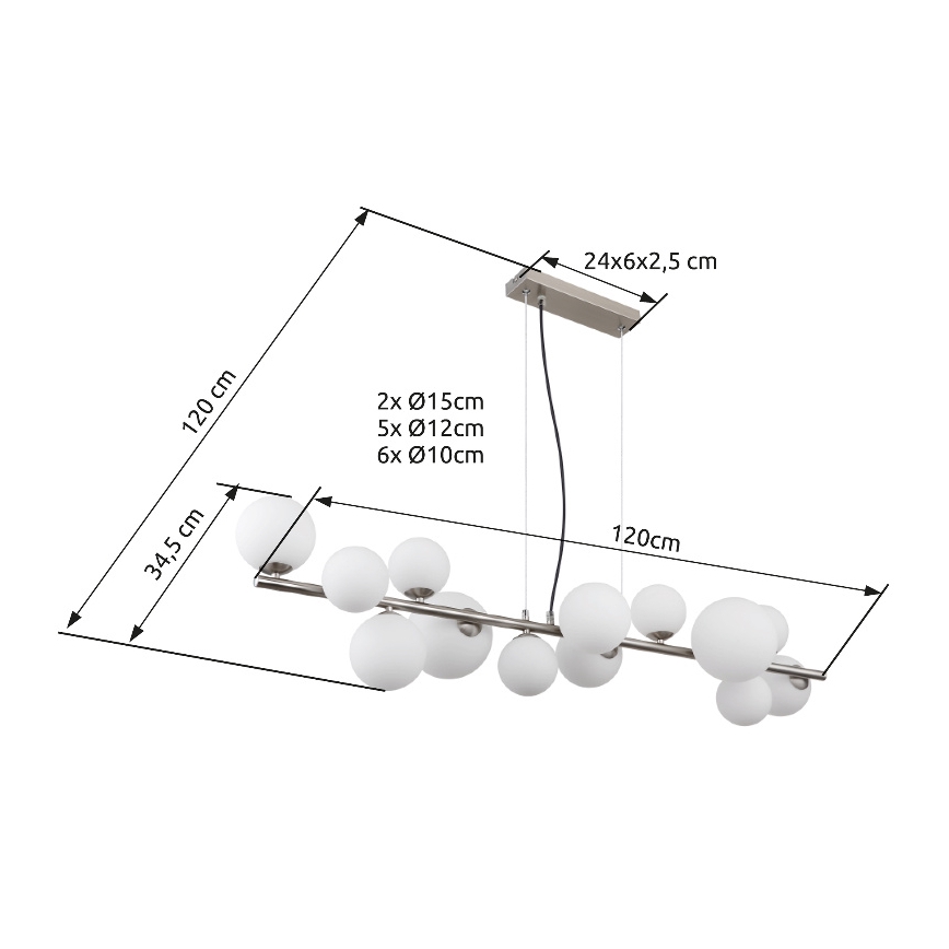 Globo - LED Állólámpa 13xG9/3,5W/230V fehér