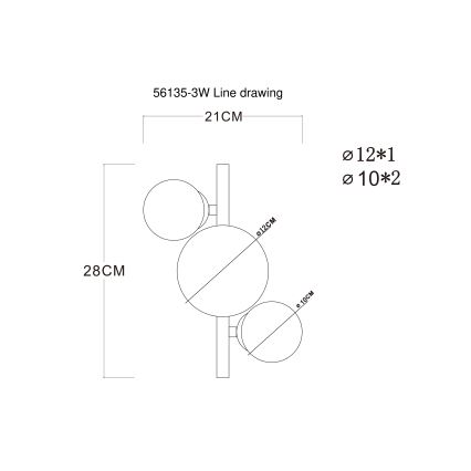 Globo - LED Felületre szerelhető csillár RIHA 3xG9/3,5W/230V matt króm