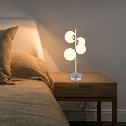 Globo - LED Asztali lámpa 4xG9/3W/230V matt króm