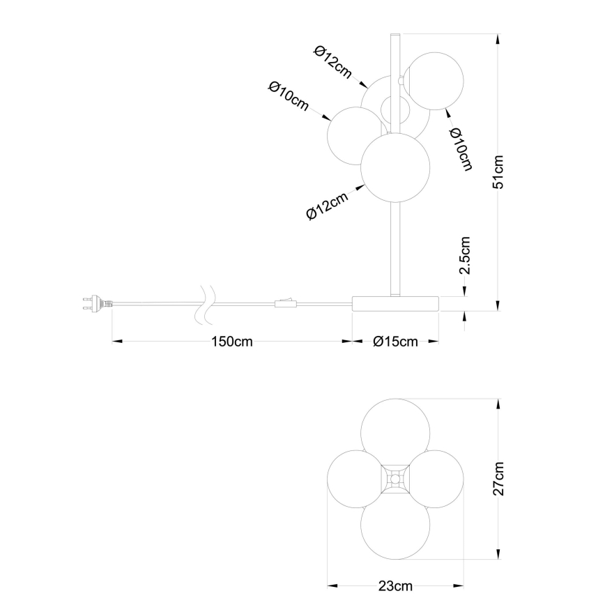 Globo - LED Asztali lámpa 4xG9/3W/230V matt króm