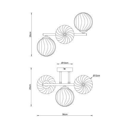 Globo - Fali lámpa 3xG9/4W/230V