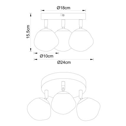 Globo - Spotlámpa 3xG9/5W/230V