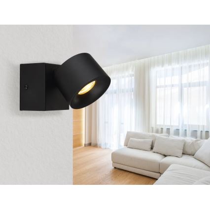 Globo - LED Fali spotlámpa LED/6W/230V fekete