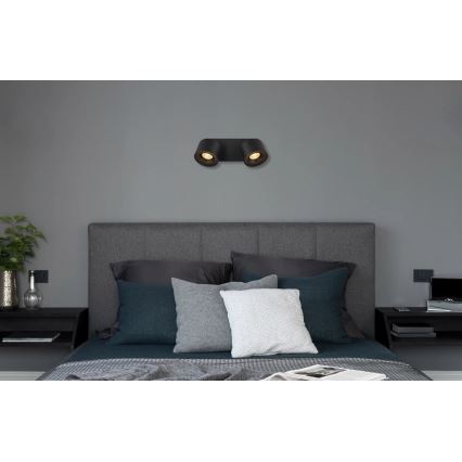 Globo - LED Spotlámpa 2xLED/6W/230V fekete