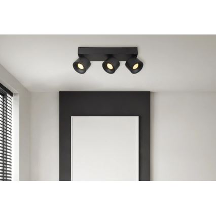 Globo - LED Spotlámpa 3xLED/6W/230V fekete