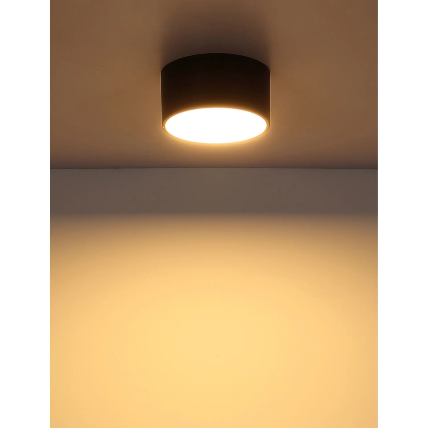 Globo - LED mennyezeti lámpa LED/12W/230V 3000K átm. 15 cm fekete