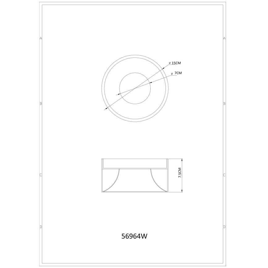 Globo - LED mennyezeti lámpa LED/12W/230V 3000K Ø 15 cm fehér