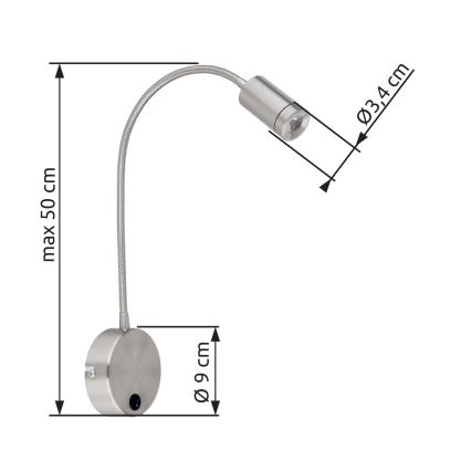 Globo - Flexibilis LED lámpa LED/3W/230V