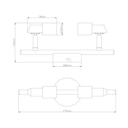 Globo - LED Spotlámpa 2xGU10/3W/230V
