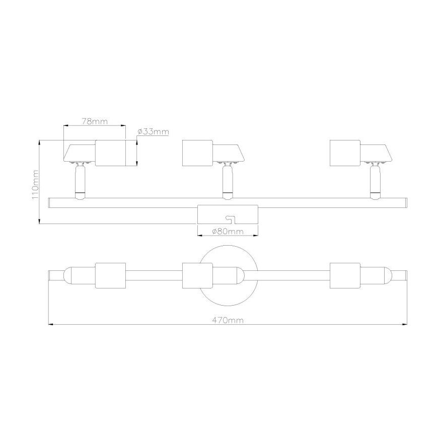 Globo - LED Spotlámpa 3xGU10/3W/230V