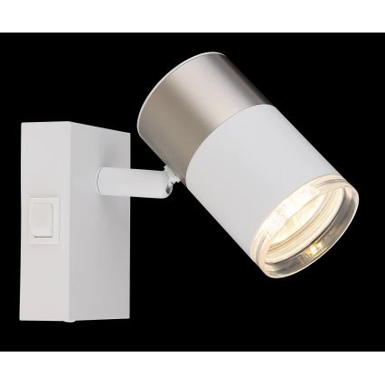 Globo - Fali spotlámpa 1xGU10/25W/230V fehér/matt króm