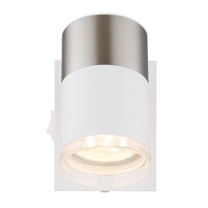 Globo - Fali spotlámpa 1xGU10/25W/230V fehér/matt króm