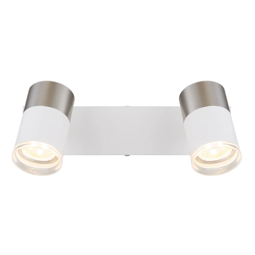 Globo - Spotlámpa 2xGU10/25W/230V fehér/matt króm