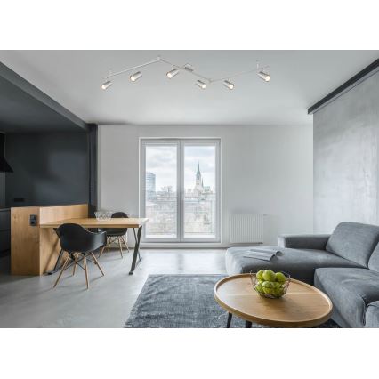 Globo - spotlámpa 6xGU10/35W/230V matt króm